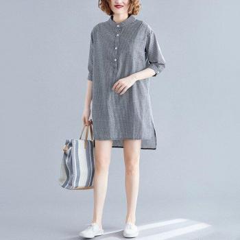 Pregnancy Striped Cotton Linen Top