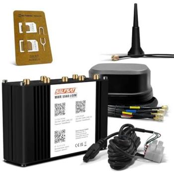 Selfsat MWR 5560 eSIM 5G Router mit 3,4 Gbps und Antenne