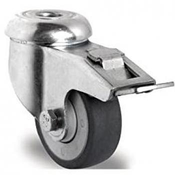 PROMAT Lenkrolle mit Totalfeststeller – Rad-Ø 50 mm, Tragfähigkeit 50 kg
