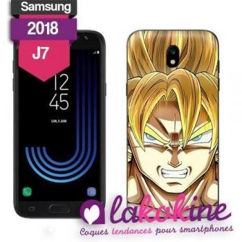 Custodia Samsung Galaxy J7 2018 Dragon Ball Z DBZ Goku Super Saiyan Gogeta