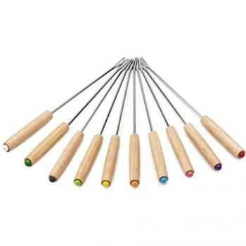 Lot de 10 fourchettes a fondue Lagrange AC340106 Bois