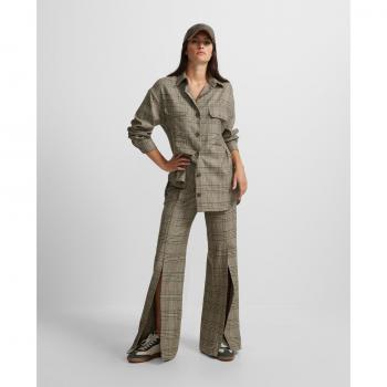 Silbon Pantalón Palazo con Estampado en Cuadrados