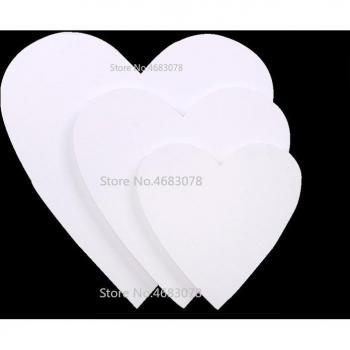Lienzo de pintura al óleo enmarcado en forma de corazón - 5 piezas