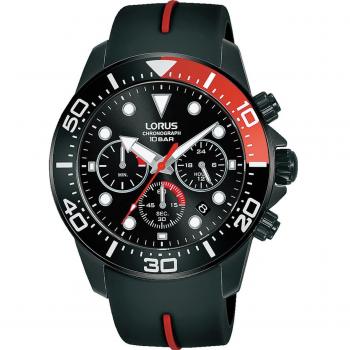Lorus Reloj Cronógrafo Hombre Silicona Acero 10 ATM