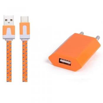 Pack Chargeur Murale Orange pour Nintendo Switch et Android Type C