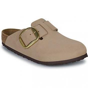 Zuecos de Ante Birkenstock Boston Big Buckle Beige (37)