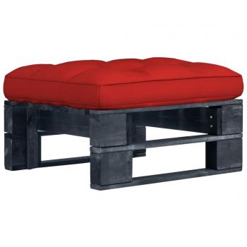 Black Pine Pallet Ottoman – Garden Edition