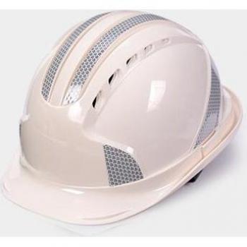Vented 4‑Point Ratchet Safety Hard Hat with Reflective Strip