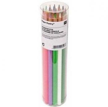 Lange Buntstifte im Zylindermodell – 24 Packung – Für Kunst & Schule