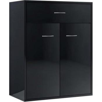 Vidaxl Sideboard Hochglanz Schwarz 60×30×75 cm – Holzwerkstoff