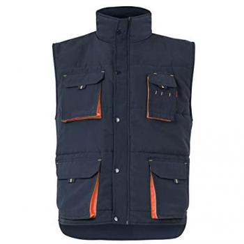 Chaleco acolchado bicolor Velilla - Azul Navy/Naranja - Talla 3XL