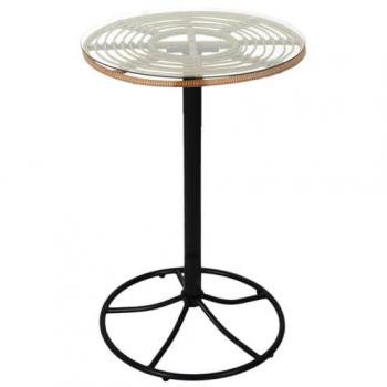 Plateau en verre pour table mange-debout Jakarta – Noir