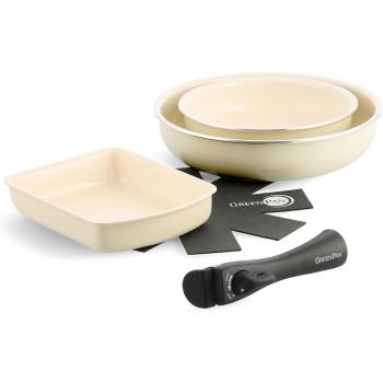 Set de 5 Platos de Fritar GreenPan IH Lavavajillas