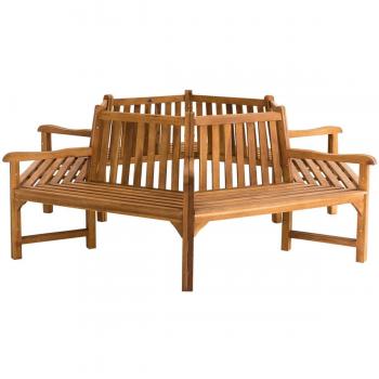 CLP Teakholz Baumbank Sonja Ø 124 cm / 250 cm