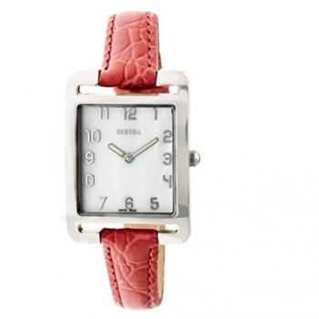 Bertha Womens Marisol Swiss MOP Leather-Band Watch