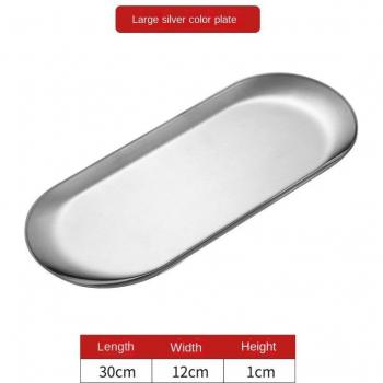 Nordic Style Gold Silver Stainless Steel Dining Plate