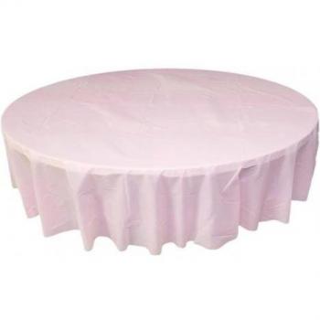 Thicker 84-Inch Round Tablecloth - Disposable PE Waterproof Cover