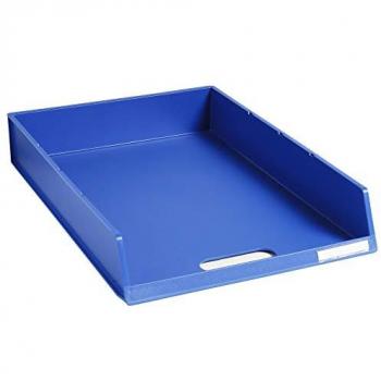 Exacompta Premium Briefablage Classic 6er Set aus Polystyrol, stapelbar, blau, für DIN C4, 500 Blatt