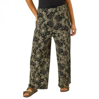 Pantalon Évasé Paisley Vert Roman Curve 50