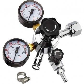 CO2 Regulator for Beer Kegs CGA-320, 0-60 PSI Working Pressure, 0-3000 PSI Tank Pressure