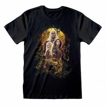 Witcher Trio Poster T-Shirt - Schwarz - L