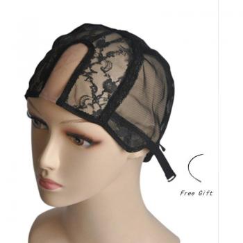 Transparent Swiss Lace U-Part Wig Cap with Adjustable Strap Size S/Ml