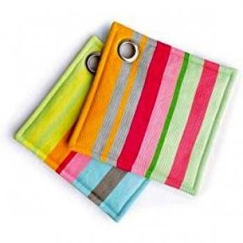 Topflappen 2er-Set, bunte Punkte, Baumwolle