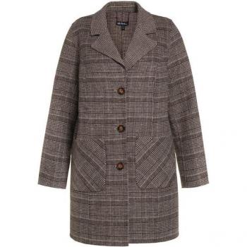 Revers Principessa Cappotto Pied-de-Poule – Donna Marrone