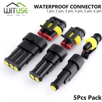 Connecteurs TSLEEN Auto & Câbles – 1 à 6 broches, Quad vélo, 12A, IP68, pack 5