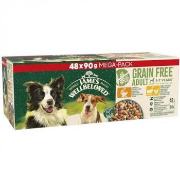Grain‑Free Turkey & Lamb & Chicken Gravy Delight – 48 Pouches