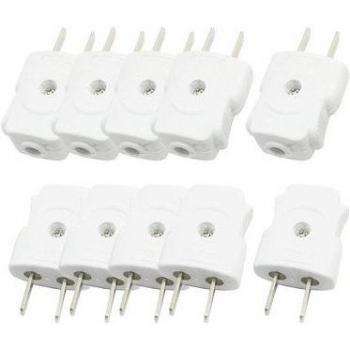 Enchufe de Alimentación Reversible 250V AC 10A 2 Pines US AU - Set de 10