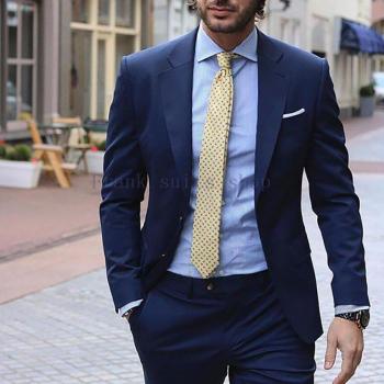 Men's Navy Blue Slim Fit Suit