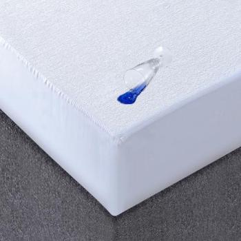 SilkShield 12 Deep‑Waterproof Mattress Guard – Soft Touch Terry, Silent Fitted Sheet, White (Single)