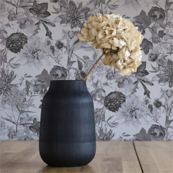 Gris Blanc Floraisons Intissées M1 774
