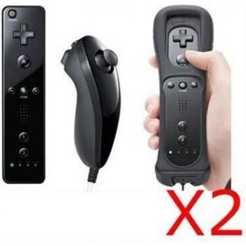 Pack double de manettes Wiimote et Nunchuk QUMOX
