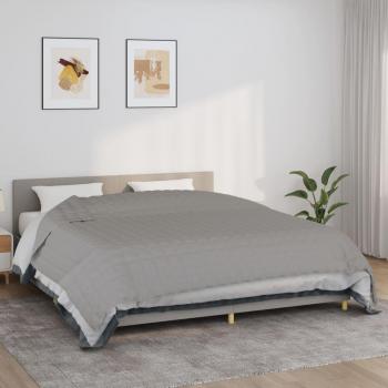VIDAXL Coperta Ponderata Grigia 235x290 cm 15 kg Tessuto