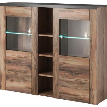 Vaisselier Amaury bois foncé 2 portes