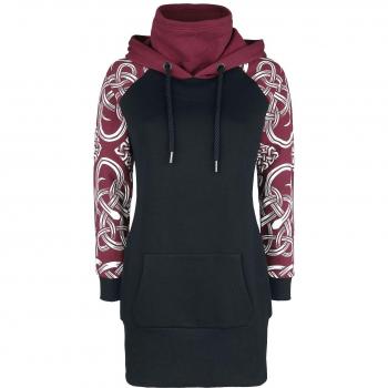 Vestido con Capucha Celta para Mujer - Negro