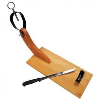 Porta Prosciutto e Coltello Taglio Gambe Cazzuola Mercato Maxia