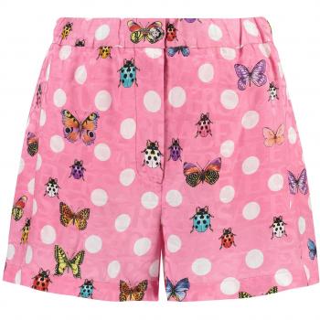 Shorts in seta rosa Versace Taglia 38