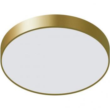 Italux Orbital – Plaque de plafond LED dorée, blanc chaud 3000 K, 1800 lm