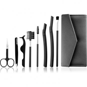 Kit de toilettage pour sourcils 8 en 1 avec sac de rangement, portable pour voyage et maison Q81B
