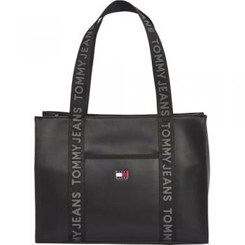 Tote de Poliéster Diario Elevado en Negro – Tommy Hilfiger 2024 Outlet