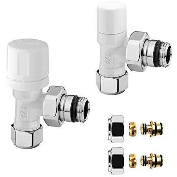 Kit di raccordi multistrato con valvola termostatica e detentore 16x2