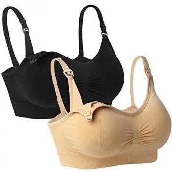 ILoveSIA 2X Still BH (ohne Bügel) – Schwarz mit weichen Cups und Ekrü-Unterwasche M 75BC