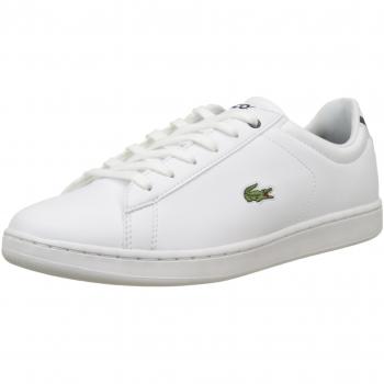 Lacoste Sport Carnaby Evo BL 1 Spj Basses Mixte Enfant, Blanc (Wht Nvy), Taille 4 UK