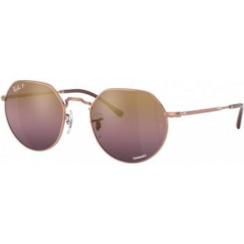 Ray-Ban RB3565 Jack 9202G9 Gafas da Sole Oro/rosso Geometrici
