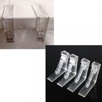 4 Stück Tischdeckenhalter aus transparentem Kunststoff