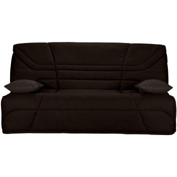Banquette Multifonction Clic-Clac 130×190 – Matelas Starbed 13 cm, Raka Marron Foncé, Rangements Intégrés