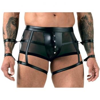 Svenjoyment Boxer Transparent Harnais et Menottes Noir XL